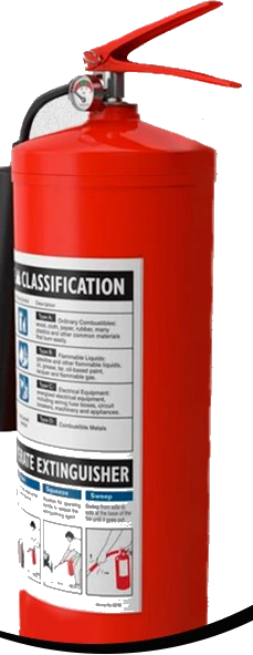 Extintor de incêndio em manutenção